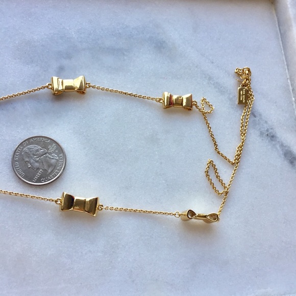 ♠️kate spade Take A Bow Necklace in Gold♠️ - Picture 4 of 8